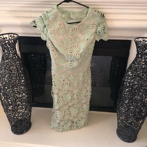 Showpo green floral dress